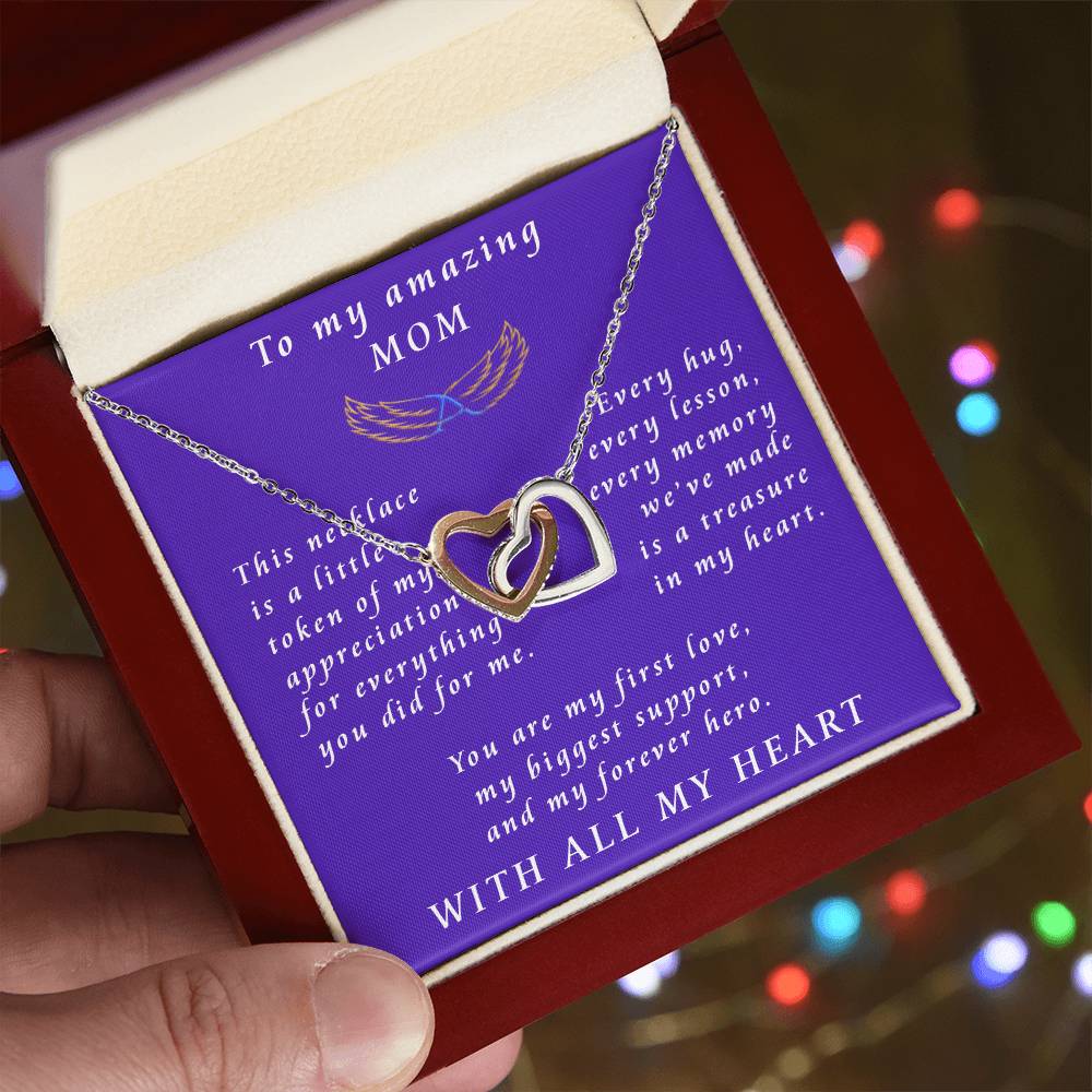 Mother's Day Interlocking Hearts Necklace