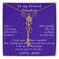 A Father's Timeless Love for His Daughter Flower Name Necklace From Father to Daughter