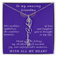 From Granddaughter to Grandmother Flower Name Necklace
