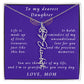 A Mother's Timeless Gift for Her Daughter Flower Name Necklace From Mother to Daughter