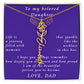 A Father's Timeless Love for His Daughter Flower Name Necklace From Father to Daughter