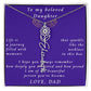 A Father's Timeless Love for His Daughter Flower Name Necklace From Father to Daughter