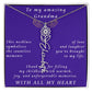 From Granddaughter to Grandmother Flower Name Necklace