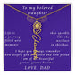 A Father's Timeless Love for His Daughter Flower Name Necklace From Father to Daughter
