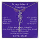 A Father's Timeless Love for His Daughter Flower Name Necklace From Father to Daughter