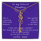 A Father's Timeless Love for His Daughter Flower Name Necklace From Father to Daughter