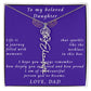 A Father's Timeless Love for His Daughter Flower Name Necklace From Father to Daughter