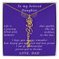 A Father's Timeless Love for His Daughter Flower Name Necklace From Father to Daughter
