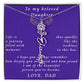 A Father's Timeless Love for His Daughter Flower Name Necklace From Father to Daughter