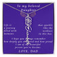 A Father's Timeless Love for His Daughter Flower Name Necklace From Father to Daughter