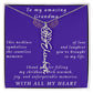From Granddaughter to Grandmother Flower Name Necklace