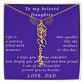 A Father's Timeless Love for His Daughter Flower Name Necklace From Father to Daughter