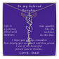 A Father's Timeless Love for His Daughter Flower Name Necklace From Father to Daughter