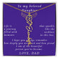 A Father's Timeless Love for His Daughter Flower Name Necklace From Father to Daughter