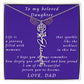 A Father's Timeless Love for His Daughter Flower Name Necklace From Father to Daughter
