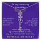 From Granddaughter to Grandmother Flower Name Necklace