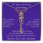 From Granddaughter to Grandmother Flower Name Necklace