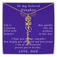 A Father's Timeless Love for His Daughter Flower Name Necklace From Father to Daughter