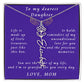 A Mother's Timeless Gift for Her Daughter Flower Name Necklace From Mother to Daughter