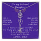 A Father's Timeless Love for His Daughter Flower Name Necklace From Father to Daughter