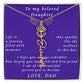 A Father's Timeless Love for His Daughter Flower Name Necklace From Father to Daughter