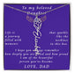 A Father's Timeless Love for His Daughter Flower Name Necklace From Father to Daughter