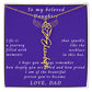 A Father's Timeless Love for His Daughter Flower Name Necklace From Father to Daughter