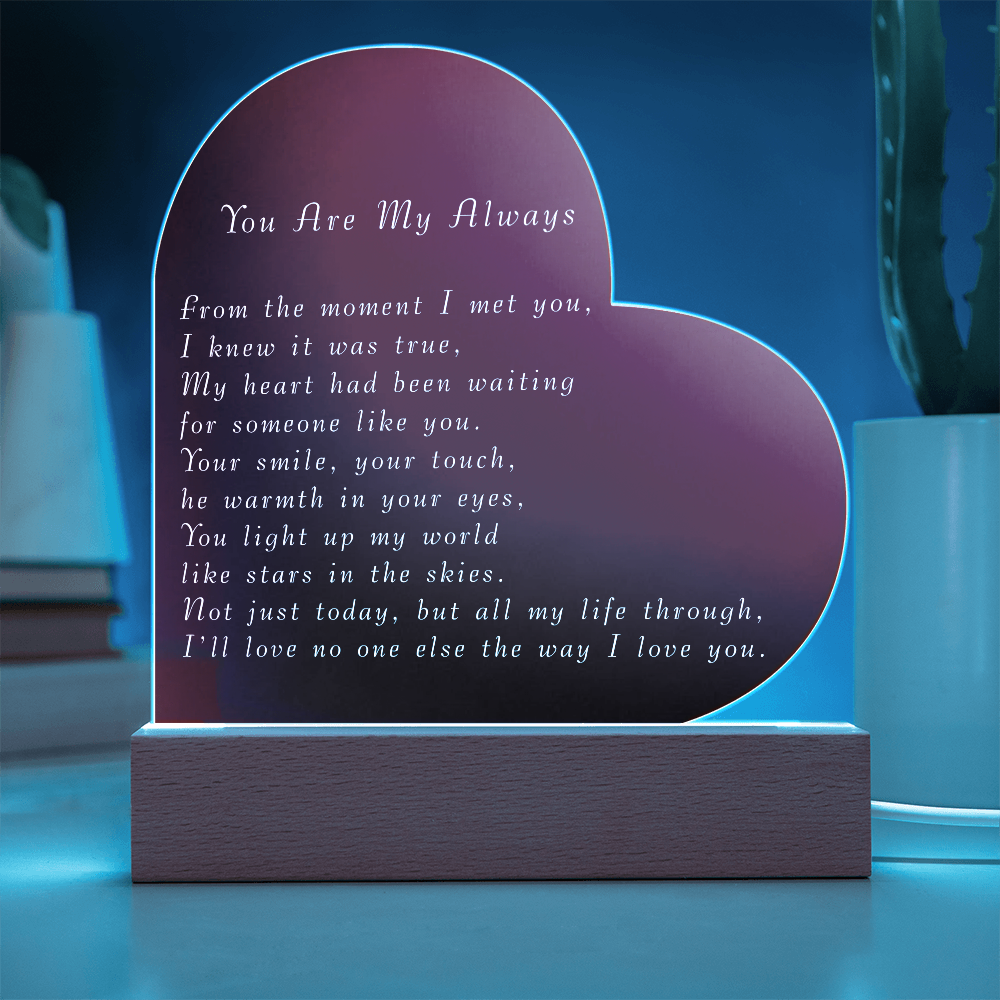 Mother's Day Acrylic Heart Plaque