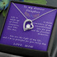 From Mother to Daughter Forever Love Necklace Gift from Mother to Daughter
