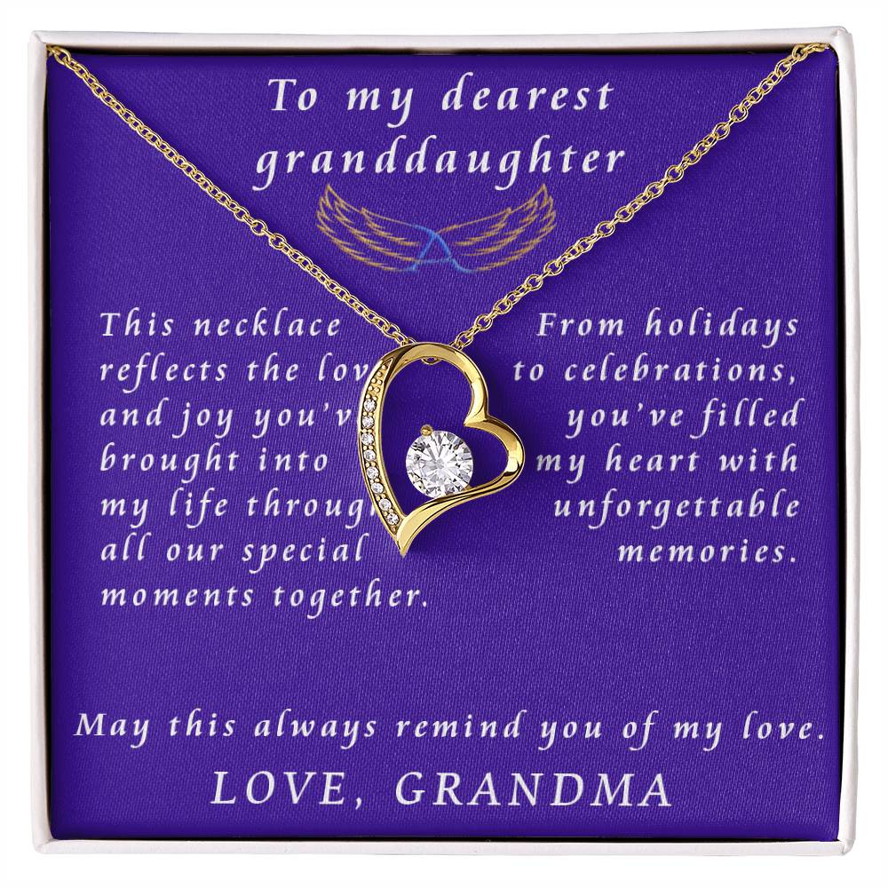 From Grandmother to Granddaughter Forever Love Necklace