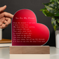 Mother's Day Acrylic Heart Plaque