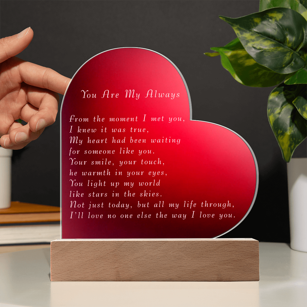 Mother's Day Acrylic Heart Plaque