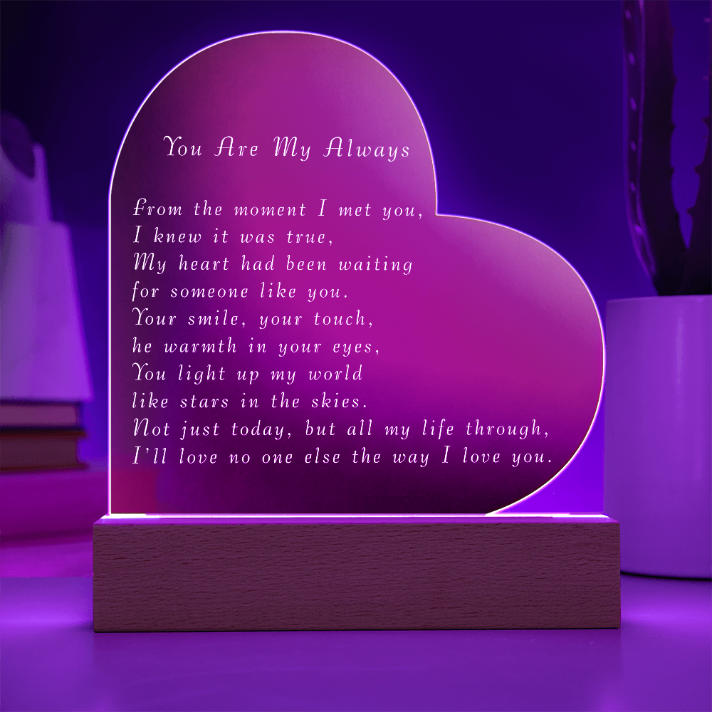 Mother's Day Acrylic Heart Plaque