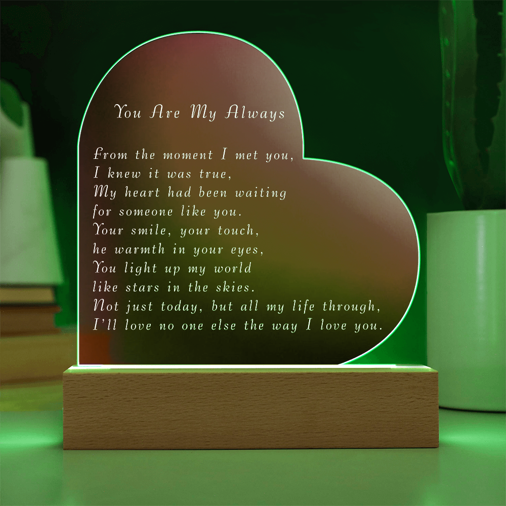 Mother's Day Acrylic Heart Plaque